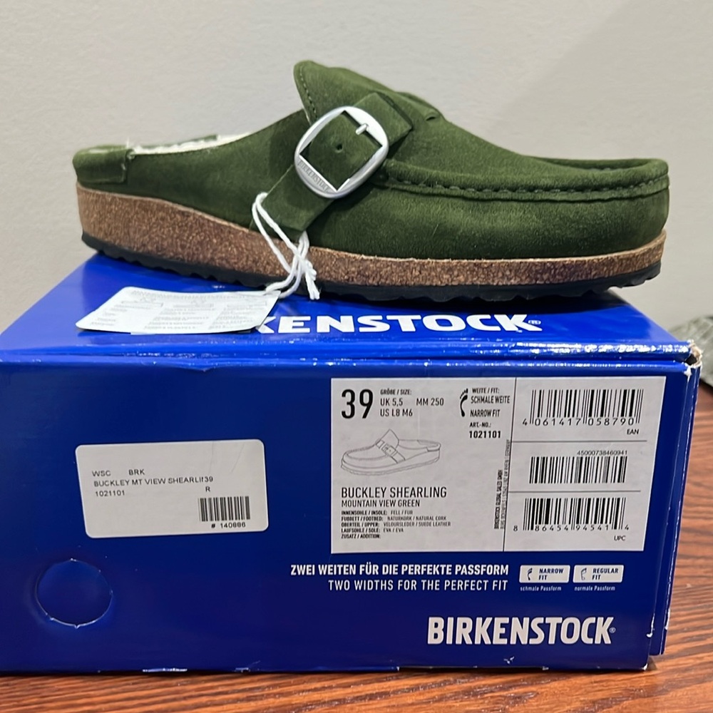 Birkenstock Buckley Shearling Mountain view Green Size 39